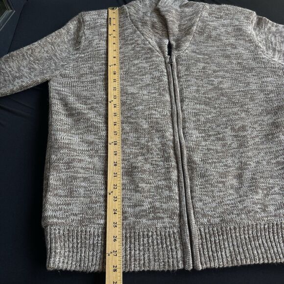 Weatherproof Jacket Mens Large Full Zip Brown Sherpa Lined Shawl Collar Pockets - Picture 8 of 9